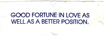Good Fortune In Love As Well As A Better Position